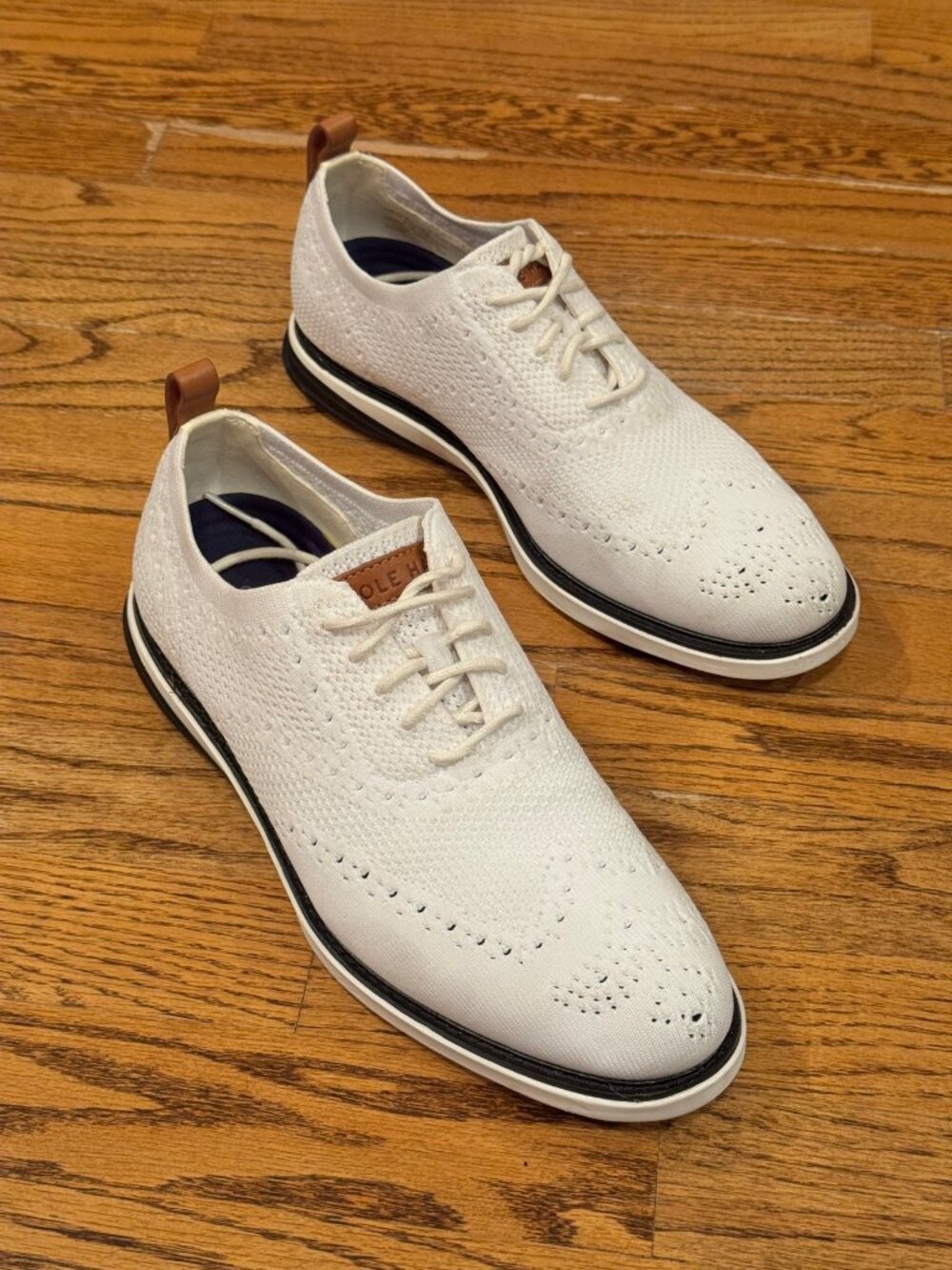 Cole Haan GrandEvolution Stitchlite Wingtip Oxford White Men's 8.5